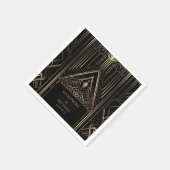 Geometrische Art Deco bruiloft Servet (Hoek)