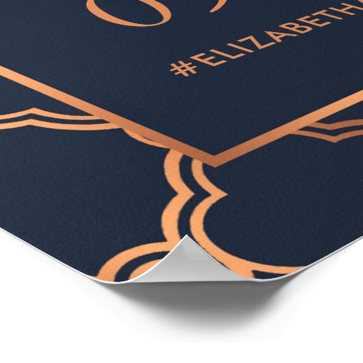  Geometrische Art Deco Gatsby Bruiloft Welkom Poster (Hoek)