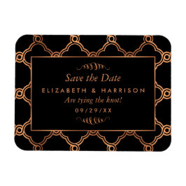  Geometrische Art Deco Gatsby Sla de datum op Magneet