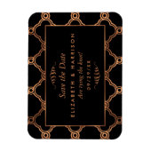  Geometrische Art Deco Gatsby Sla de datum op Magneet (Verticaal)