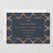  Geometrische Art Deco Gatsby Sla de datum op Save The Date (Voorkant)