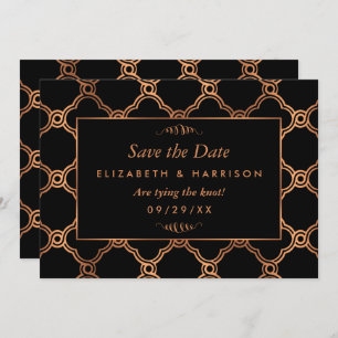  Geometrische Art Deco Gatsby Sla de datum op Save The Date
