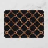 geometrische Art Deco Gatsby Trouwdetail Informatiekaartje (Achterkant)