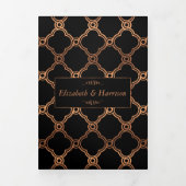  geometrische Art Deco Gatsby Wedding Suite Drieluik Uitnodiging (Cover)