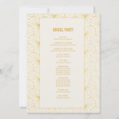 Geometrische Art Deco huwelijksceremonie programma (Achterkant)