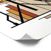 Geometrische Art Deco Jazz Poster (Hoek)