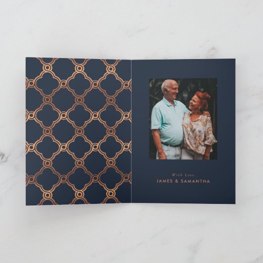 geometrische, Art Deco Jubileum Dank u Kaart (Binnen)