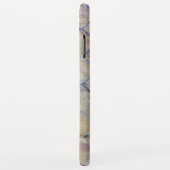 Geometrische Art Deco Paarse en witte marmer Case-Mate iPhone Case (Achterkant/rechts)