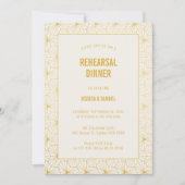 Geometrische Art Deco proefdinereinladiging Kaart (Voorkant)