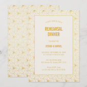 Geometrische Art Deco proefdinereinladiging Kaart (Voorkant / Achterkant)