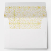 Geometrische art deco retouradres Envelope