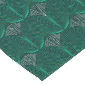 Geometrische Art Deco smaragdgroene bloem Lange Tafelloper (Hoek)