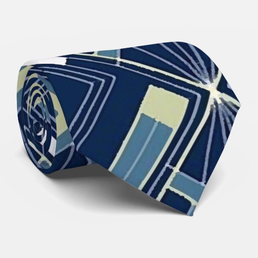 Geometrische art Deco Stropdas (Opgerold)