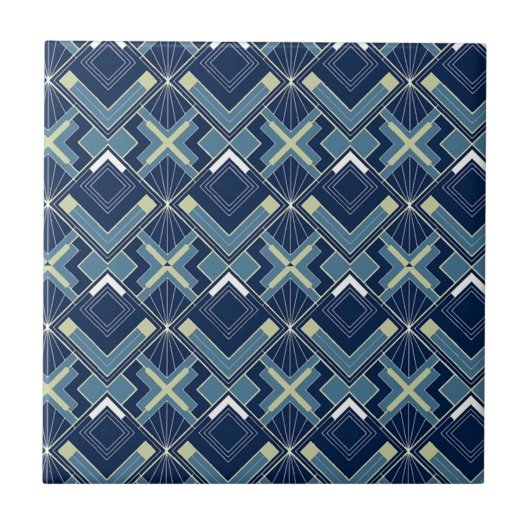 Geometrische art Deco Tegeltje (Voorkant)