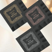 Geometrische Art Deco Verjaardag gepersonaliseerd Folie Servetten