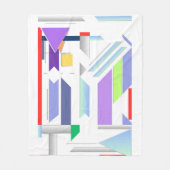 Geometrische Art print Fleece Deken (Voorkant)