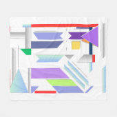Geometrische Art print Fleece Deken (Voorkant (Horizontaal))