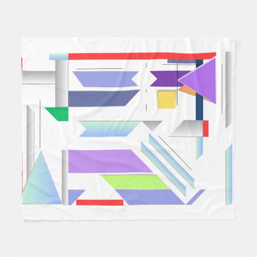 Geometrische Art print Fleece Deken (Voorkant (Horizontaal))