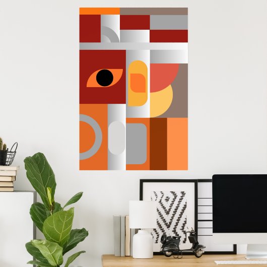 Geometrische art print | Premium Posters voor wand (Thuiskantoor)