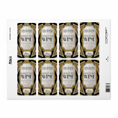 geometrische+ArtDeco+Steampunk Wijnfleslabels Etiket (Full Sheet)