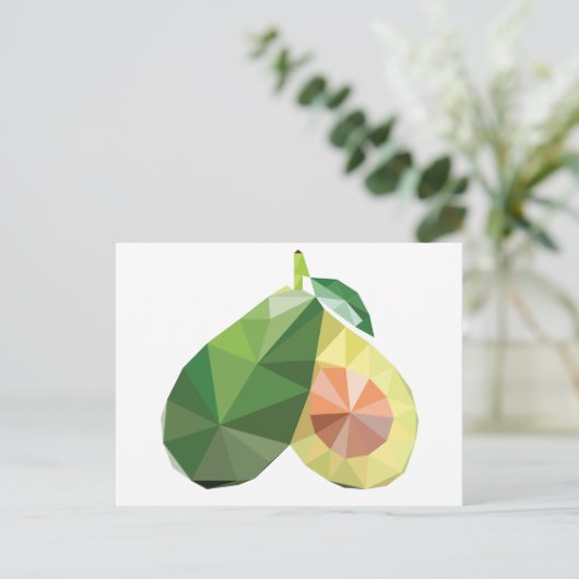 Geometrische avocado briefkaart (Staand voorkant)