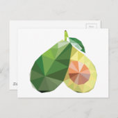 Geometrische avocado briefkaart (Voorkant / Achterkant)