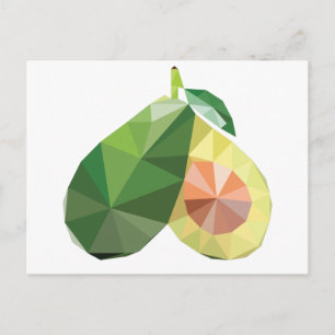 Geometrische avocado briefkaart