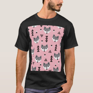 Geometrische Baby Fox Woodland Pattern T-shirt
