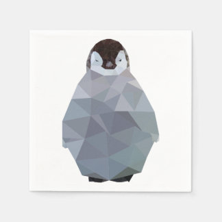 Geometrische Baby Penguin Print Servet