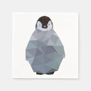 Geometrische Baby pinguïn afdrukken Servet