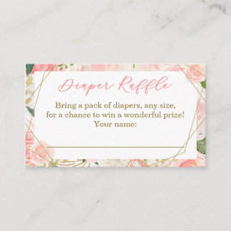 Geometrische Baby shower Luier Raffle Tickets