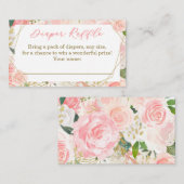 Geometrische Baby shower Luier Raffle Tickets (Voorkant / Achterkant)