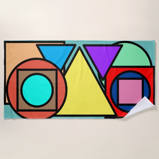 Geometrische badhanddoek (Voorkant)