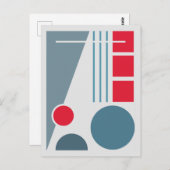 Geometrische Balans 1 Abstract ontwerp Briefkaart (Voorkant / Achterkant)