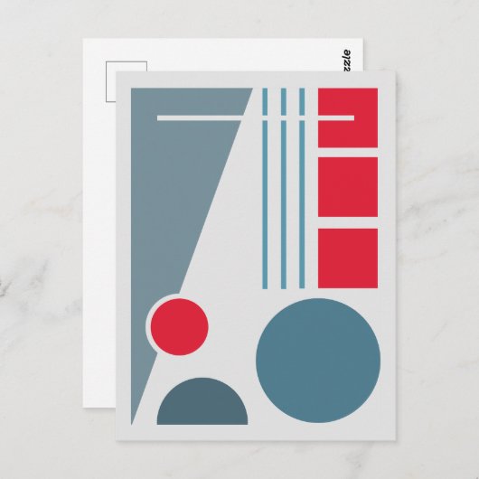 Geometrische Balans 1 Abstract ontwerp Briefkaart (Voorkant / Achterkant)