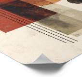 Geometrische balans – abstracte cirkels en rechtho poster (Hoek)