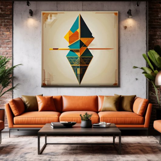 Geometrische balans canvas afdruk