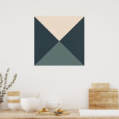 Geometrische balans - minimalistische driehoeken poster (Keuken)