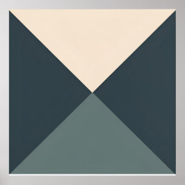 Geometrische balans - minimalistische driehoeken poster