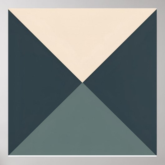 Geometrische balans - minimalistische driehoeken poster (Voorkant)