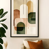 Geometrische balans - moderne abstracte wandkunst  poster