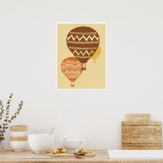 Geometrische ballon Fiesta Poster (Keuken)