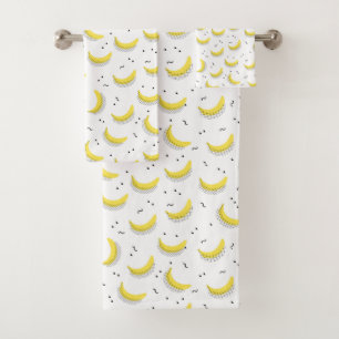 Geometrische bananen bad handdoek