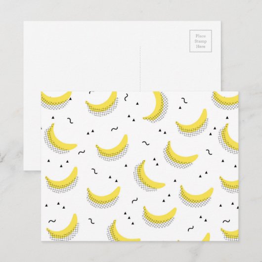 Geometrische bananen briefkaart (Voorkant / Achterkant)