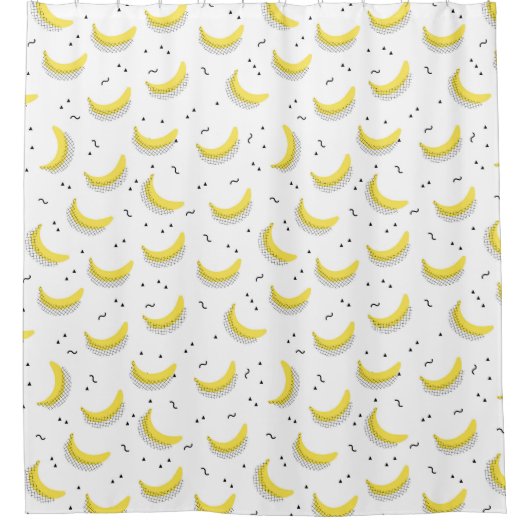 Geometrische bananen douchegordijn (Voorkant)