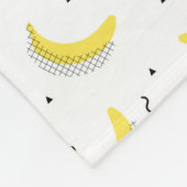 Geometrische bananen fleece deken (Hoek)