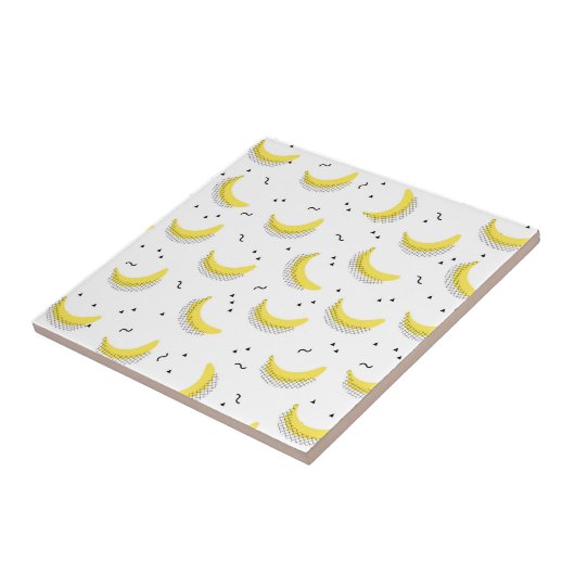 Geometrische bananen tegeltje (Zijkant)