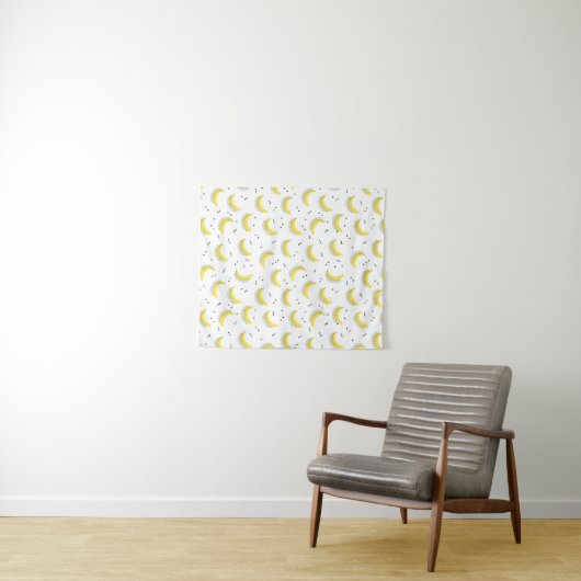 Geometrische bananen wandkleed (In Situ (horizontaal))
