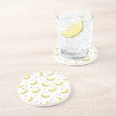 Geometrische bananen zandsteen onderzetter (Zijkant)