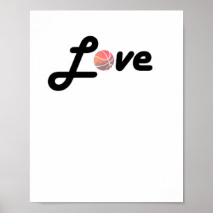 Geometrische Basketbal Vorm Lage Poly Basketbal GI Poster